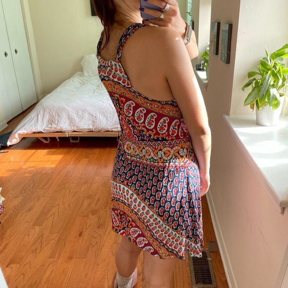 Nanette Lepore Swim Abstract Paisley V-Neck Mini Sundress Size XS - Picture 4 of 7